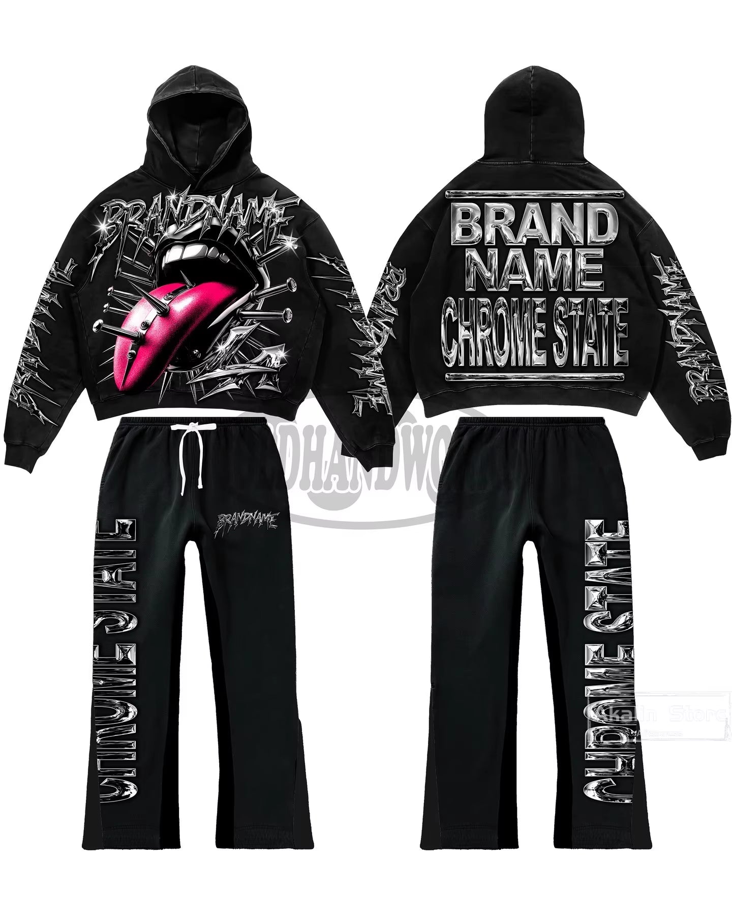 Punk Print Unisex Tracksuit