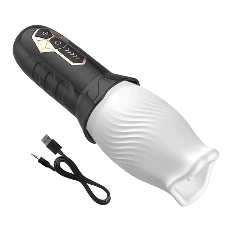 Powerful Male Penis Masturbator Cup Glans Stimulate Rotation Vibrating Lasting Delay Endurance Exercise 