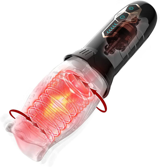 Powerful Male Penis Masturbator Cup Glans Stimulate Rotation Vibrating Lasting Delay Endurance Exercise 