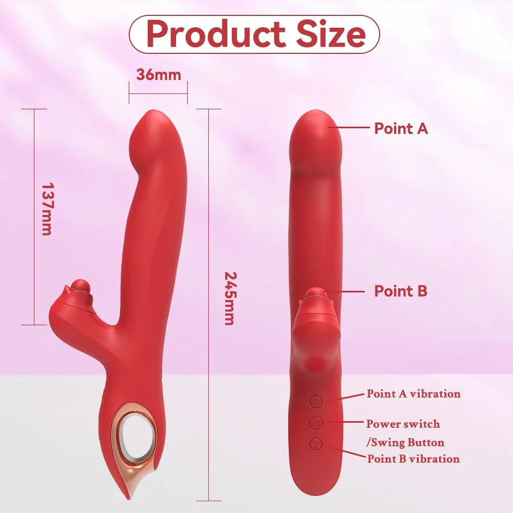 G Spot Vibrator Sex Toys with 5 Wiggling Modes & 10 Vibration Modes 